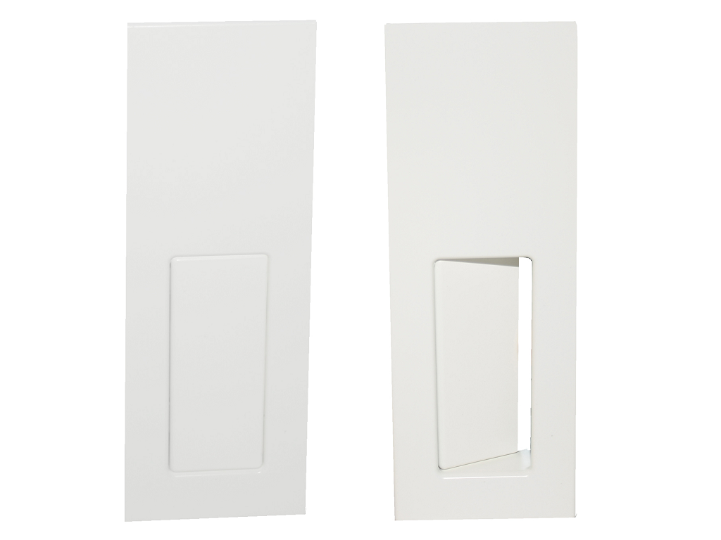 Maniglia Incasso Rettangolare Porta Scorrevole/Battente modello Duplex Zero foro cieco placchetta Copripresa varie finiture | Saletta - immagine 4